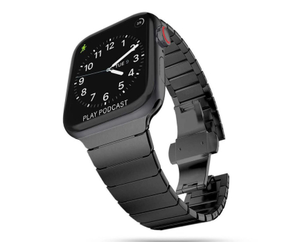 Pasek i akcesoria do zegarków Tech-Protect Bransoleta LinkBand do Apple Watch 44/45/46/49 mm black